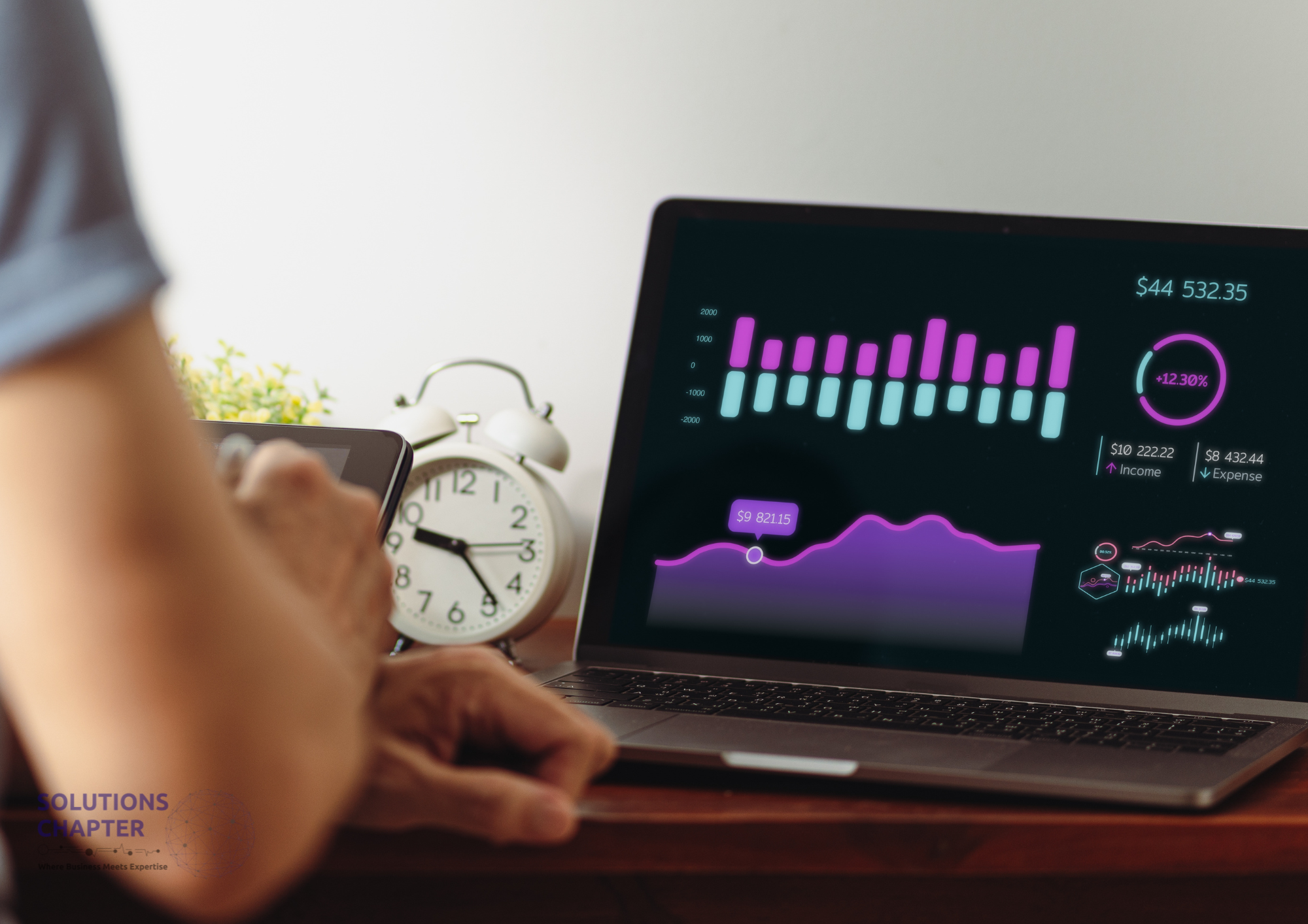 Alt Text: cloud based business management software with mobile app project management dashboard and automation tools